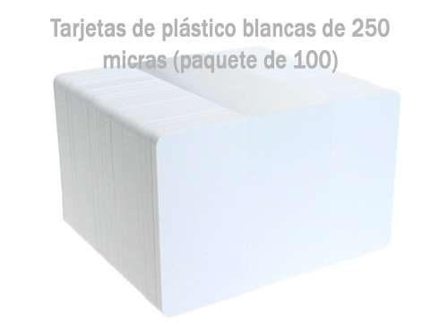tarjetas plasticas blancas 250-micras