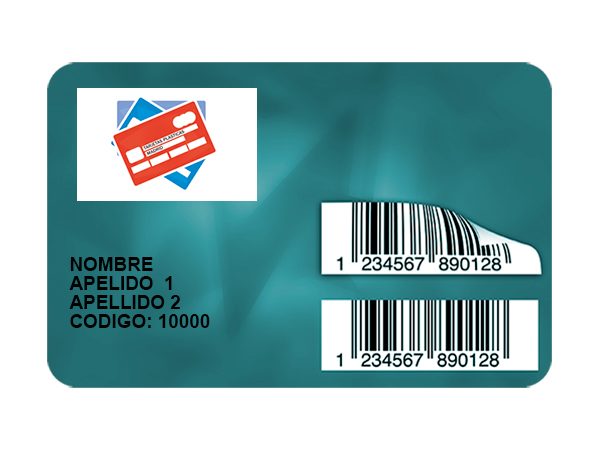 tarjetas pvc con etiquetas removibles