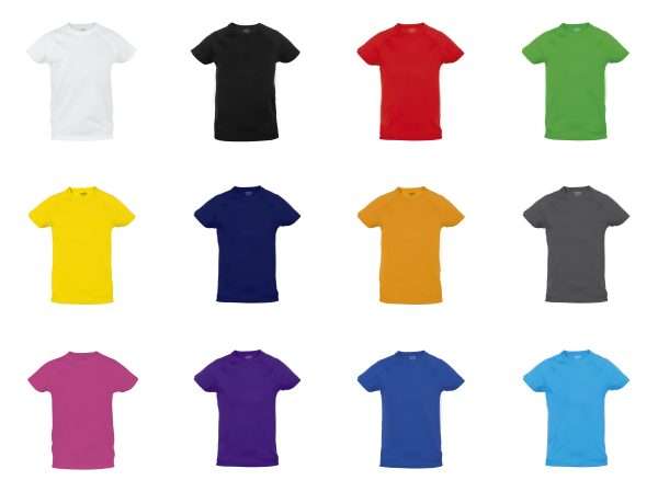 camisetas tecnicas niños Plus colores